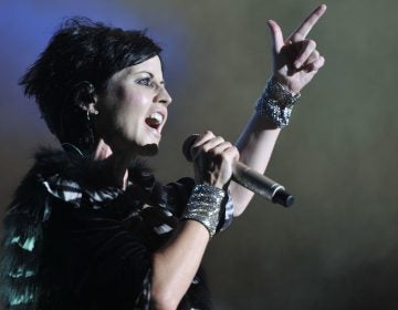 Irish singer Dolores O'Riordan of the Irish band The Cranberries, performing in Cognac, France, in 2016.