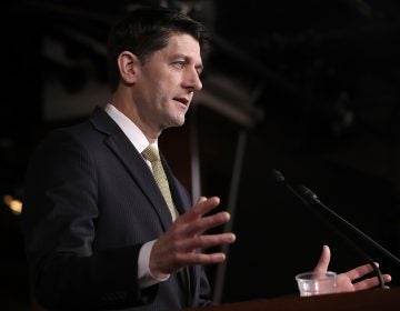 Speaker of the House Paul Ryan, R-Wis., answers questions Thursday on the possibility of a government shutdown. After receiving assurances from Ryan, a key group of conservative House Republicans said they would support a short-term-funding bill.