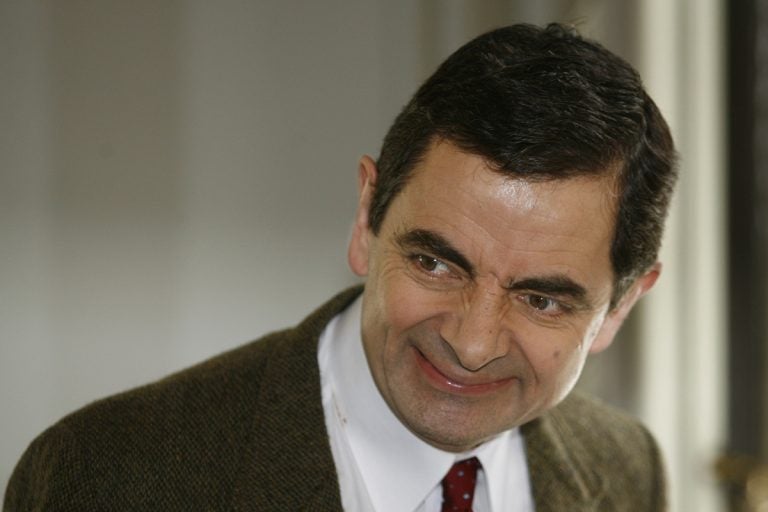 British actor Rowan Atkinson, playing his character Mr. Bean, arrives in Madrid in 2007.