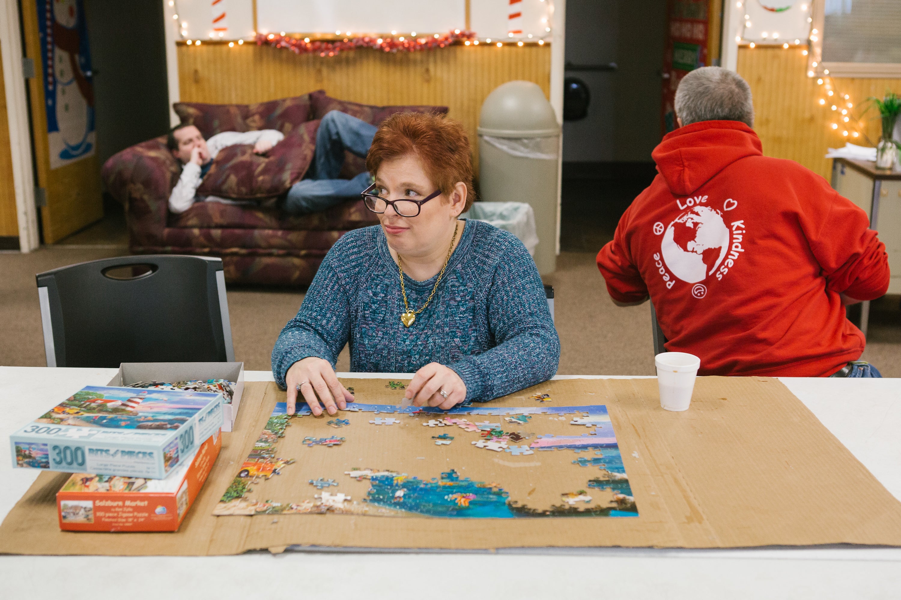 Pauline, 46, puts together a puzzle at her day program. Adults with intellectual disabilities are among groups with one of the highest rates of sexual assault in the United States, according to previously unpublished sex crime data from the Justice Department.