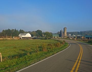 Farmland on the road the runs between the Titusville and Corry School Districts (Kevin McCorry/Keystone Crossroads)