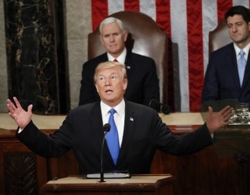 President Donald Trump delivers his State of the Union address to a joint session of Congress on Capitol Hill in Washington, Tuesday, Jan. 30, 2018. (AP Photo/Pablo Martinez Monsivais)