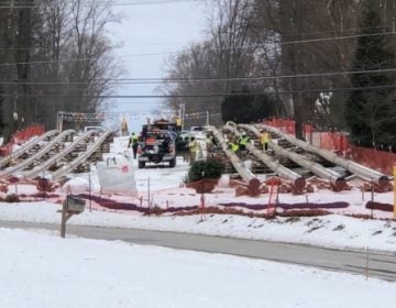 Sunoco/ETP's Mariner East 2 construction continues this week in West Whiteland Township, Chester County. Despite DEP ordering construction to stop, Sunoco can continue to work on welding pipes. That work is regulated by the Pennsylvania Public Utility Commission, not DEP.