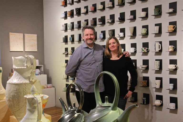 Chris Taylor, president of the Clay Studio, and Vice President Jennifer Martin, are moving their studio out of Old City to a larger site on North American Street.