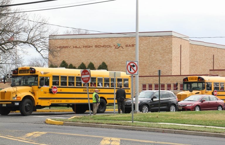 Students at Cherry Hill High School East staged a sit-in Monday morning in support of teacher Timothy Locke.