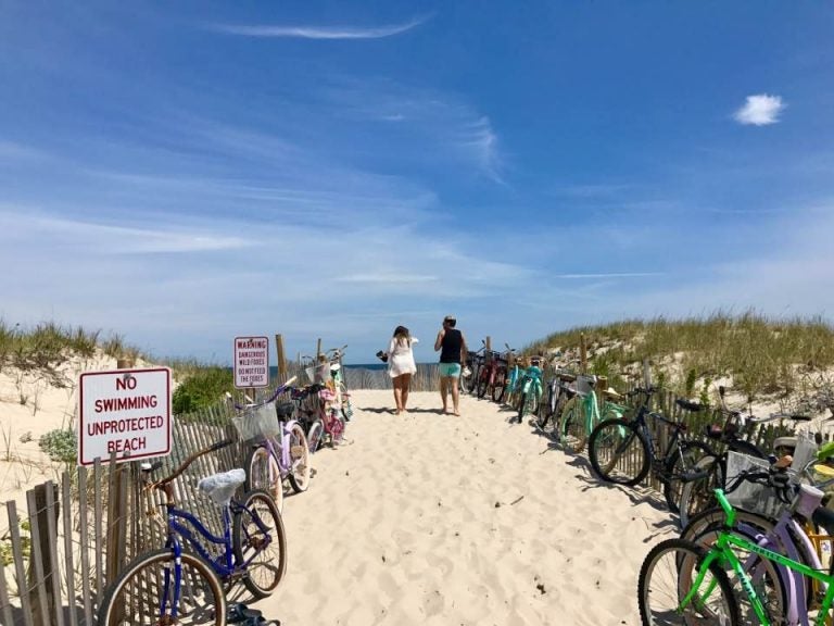 A Jersey Shore beach scene.