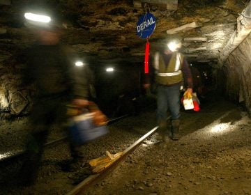 FILE - In this March 10, 2006 file photo, Ohio coal miners head into the mine for a shift inside the Hopedale Mine near Cadiz, Ohio.