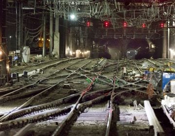 This Tuesday, July 25, 2017 photo shows the rail interlocking and trans-Hudson tunnels at New York's Penn Station. Disabled trains in the tunnels under the Hudson and East rivers regularly cause delays that can ripple up and down the northeastern U.S. and Amtrak says because of safety protocols, even during off-peak times a disabled train causes a minimum delay of 45 minutes to an hour. (Richard Drew/AP Photo)