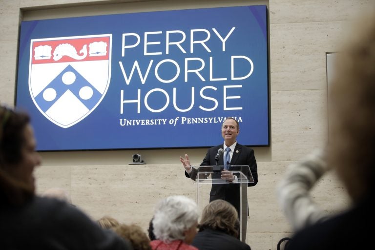 U.S. Rep. Adam Schiff, D-California., ranking member of the House Intelligence Committee, speaks at the University of Pennsylvania in Philadelphia Thursday. (AP Photo/Matt Rourke)