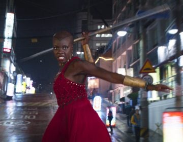 This image released by Disney shows Danai Gurira in a scene from Marvel Studios' 