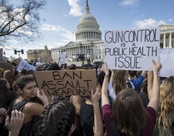 School students from Montgomery County, Md., in suburban Washington, rally in solidarity with those affected by the shooting at Parkland High School in Florida, at the Capitol in Washington, Wednesday, Feb. 21, 2018. (J. Scott Applewhite/AP Photo)