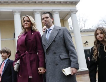 Donal Trump Jr., wife Vanessa Trump, and their children walk out together after attending church service at St. John's Episcopal Church across from the White House in Washington, Friday, Jan. 20, 2017. (Pablo Martinez Monsivais/AP Photo)
