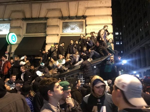 Philadelphians hit the streets to celebrate Eagles' Super Bowl win - WHYY