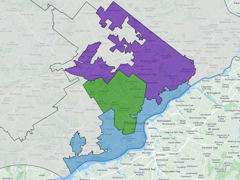 Pennsylvania's 1st, 2nd and 13th Congressional Districts.