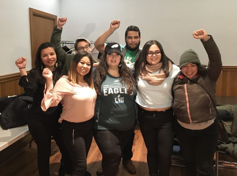 Local DACA beneficiaries and members of Juntos call on the Philadelphia Eagles to boycott a customary White House visit for Super Bowl winners