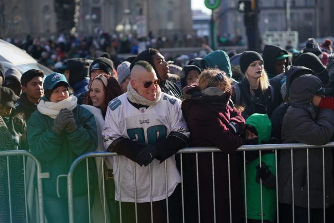 Scenes from the Eagles Super Bowl parade (Branden Eastwood for WHYY)
