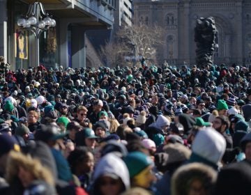 Scenes from the Eagles Super Bowl parade (Branden Eastwood for WHYY)