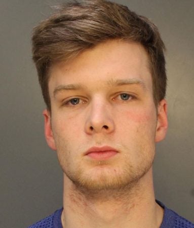 John Rigsby, 20, of Malvern, has been charged with vandalism relating to Super Bowl post-game celebrations in Center City. (Provided)