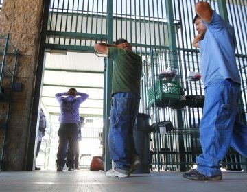 Immigrants, suspected of being in the U.S. illegally, are transferred to be processed at the Tucson Sector of the U.S. Customs and Border Protection headquarters in Arizona in 2016. (Ross D. Franklin/AP)