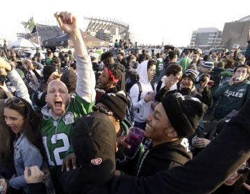 Fans tailgate before the NFL football NFC championship game between the Philadelphia Eagles and the Minnesota Vikings Sunday, Jan. 21 in Philadelphia. (Matt Rourke/AP)