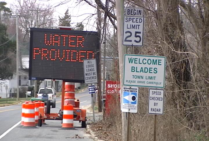 After more than two weeks of not being able to drink water from the tap, residents in Blades, Delaware have been given the all clear. (Dan Rosenthal/WHYY)