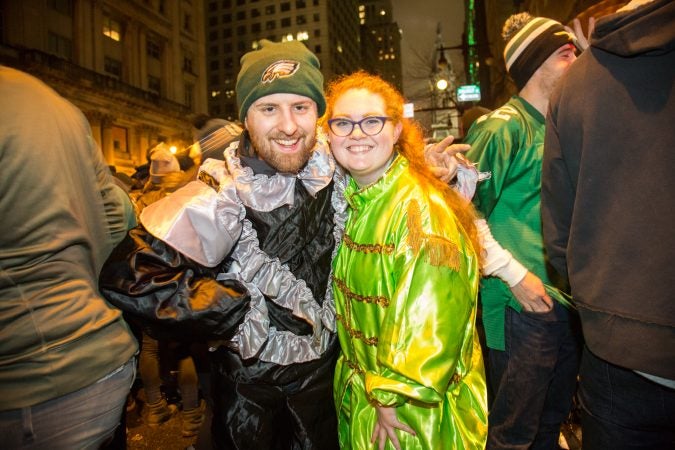 The Mummers came out to celebrate the Eagles historic Super Bowl win.