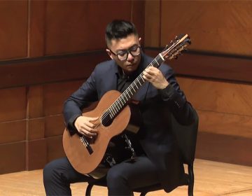 Guitarist Xiaobo Pu performs On Stage at Curtis.