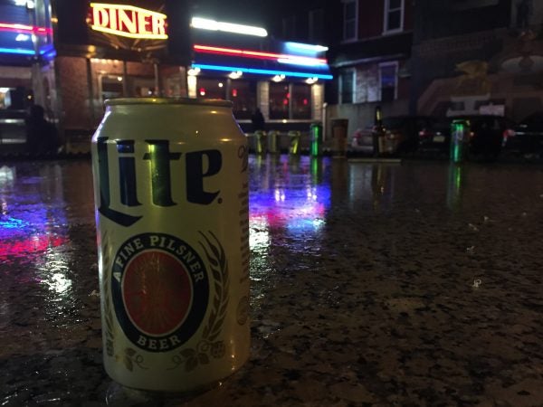 Philadelphians hit the streets following the Eagles' Super Bowl win Sunday evening. (Avi Wolfman-Arent/WHYY)