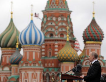 Russian President Vladimir Putin delivers a speech at Red Square in Moscow on May 9, 2017. Russian-backed efforts seen attempting to interfere in U.S. politics appear to be evolving.