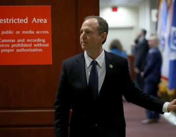 Rep. Adam Schiff, D-Calif., the top Democrat on the House intelligence committee, leaves a committee meeting at the U.S. Capitol Feb. 5, 2018 in Washington, DC. On Feb. 25, Schiff released a memo responding to a previous Republican memo about the investigation of President Trump's 2016 campaign.