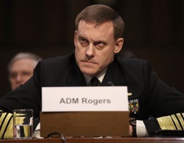 Adm. Michael Rogers, chief of the U.S. Cyber Command and director of the National Security Agency, testifies before the Senate Armed Services Committee on Tuesday.
(Win McNamee/Getty Images)