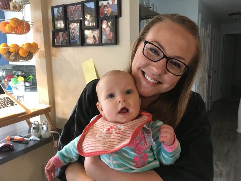 Jessica Porten went to a doctor's appointment with her daughter, Kira, to get help with postpartum depression. Instead, she soon found herself in the company of police who escorted her to a hospital's emergency department. (April Dembosky/KQED)