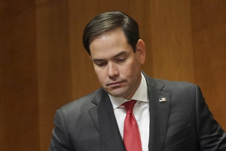 Sen. Marco Rubio, R-Fla., is shown on Capitol Hill in Washington in November 2017