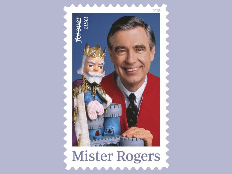 A forthcoming postage stamp featuring Fred Rogers from the PBS children's television series 