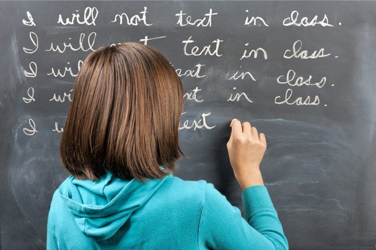 Punished For Texting In Class.