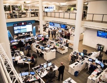 NPR's newsroom during election coverage on Nov. 8, 2016.