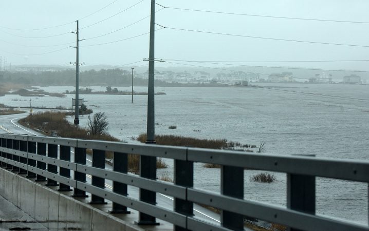 The month's fourth strong nor'easter storm has brought some wind, rain, and beach erosion along with minor flooding to Rehoboth Beach and Dewey Beach and Indian River Inlet, Wednesday March 21. No damage has been reported and Coastal Highway south of Dewey Beach has remained open.
(Chuck Snyder/for WHYY)