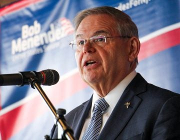 U.S. Sen. Bob Menendez said 3D plastic guns could be detrimental to safety at Amtrak stations and airports. (Emma Lee/WHYY)