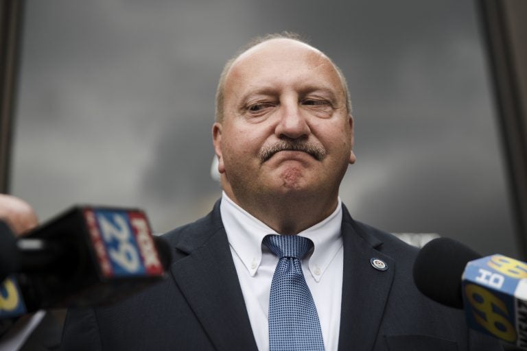 Allentown Mayor Edwin Pawlowski, pictured in this Thursday, July 27, 2017 file photo, announced his resignation days after being found guilty of federal corruption charges. (Matt Rourke/AP Photo)