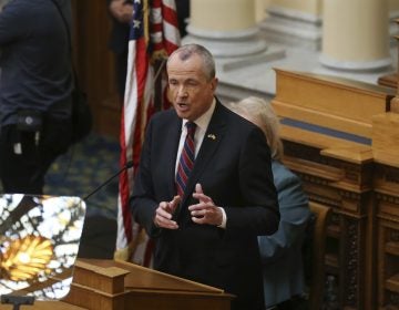 New Jersey Gov. Phil Murphy addresses a gathering as he unveils his 2019 budget Tuesday, March 13, 2018, in the Assembly chamber of the Statehouse in Trenton, N.J. Some of the first-term Democratic governor's proposals are to raise the state sales tax and extend its reach, hike income taxes on the wealthy and legalize recreational marijuana. (Mel Evans/AP Photo)