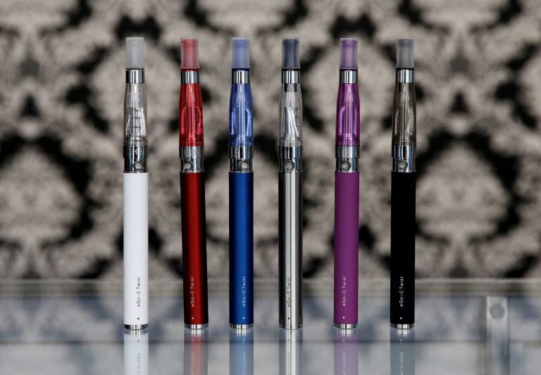 In this April 23, 2014 file photo, e-cigarettes appear on display at Vape store. (Nam Y. Huh/AP Photo, file)