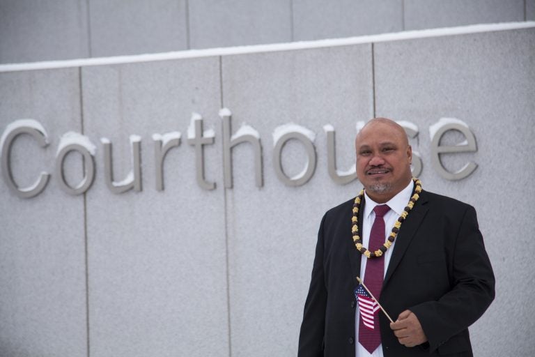 In this undated image provided by nonprofit advocacy and legal group Equally American, John Fitisemanu, an American Samoan and the lead plaintiff in a lawsuit against the United States seeking full U.S. citizenship, poses for a photo in Salt Lake City, Utah. (Katrina Keil Youd/Equally American via AP)