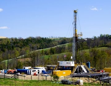 In this April 23, 2010 photo, a Chesapeake Energy natural gas well site is seen near Burlington, Pa., in Bradford County. (Ralph Wilson/AP Photo)
