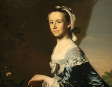 A detail from John Singleton Copley’s “Mrs. James Warren (Mercy Otis)