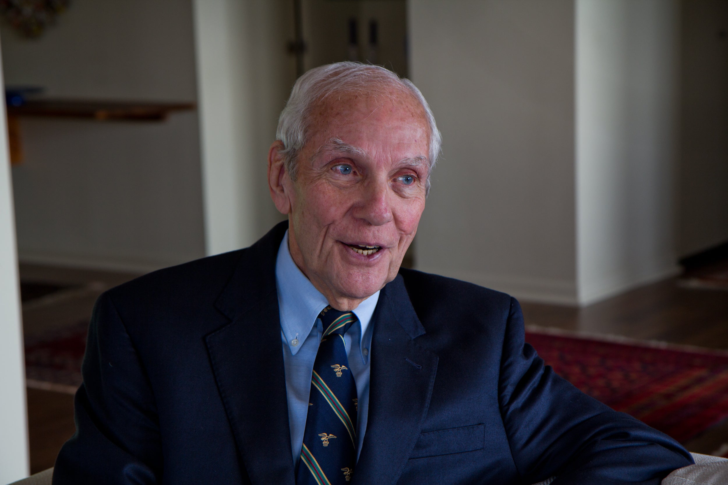 Harry Schwartz in his Society Hill Towers condo.