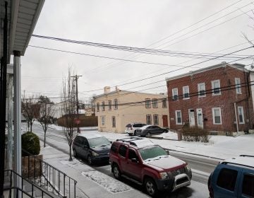 Freezing rain is accumulating on the roads in Norristown, Montgomery County.