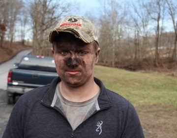 Austin Turner, 19, of Gladesville, W. Va. is one of 370 miners getting laid off at the 4 West Mine in Mt. Morris, Pa. (Reid R. Frazier/StateImpact Pennsylvania)