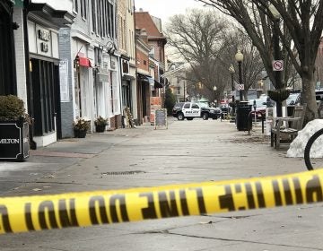 Police in Princeton, N.J. have closed Nassau Street between Washington Road and Witherspoon Street after a person with a gun entered the Panera restaurant there. (Dana Difilippo/WHYY)