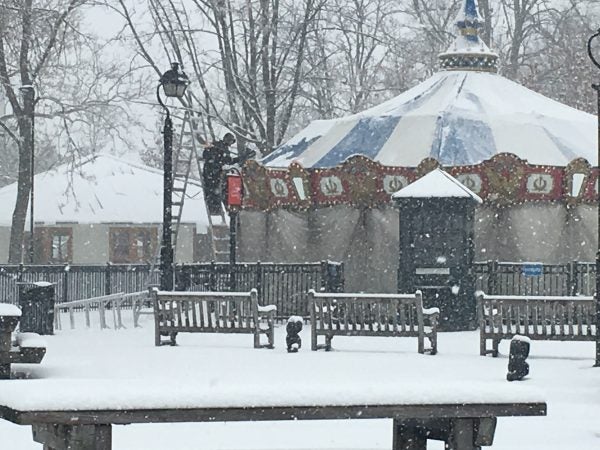 No carousel rides today in Franklin Square Park (Naomi Starobin/WHYY)