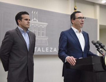 Puerto Rico Governor Ricardo Rossello and U.S. Treasury Secretary Steven Mnuchin announced a deal that would allow billions of dollars in federal disaster recovery loans to start flowing to the hurricane-devastated island.